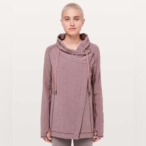 Lululemon Coast Easy Wrap- Heathered Misty Merlot
